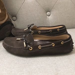 Tods moccasins driving shoes with ribbon 37.5
